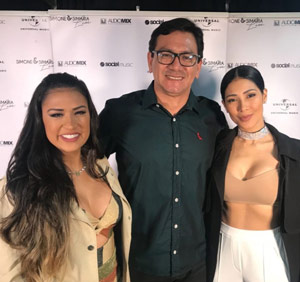 Foto do Saulo Mira junto de Simone & Simaria